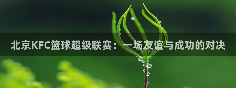 北京KFC篮球超级联赛：一场友谊与成功的对决